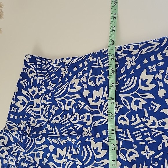 Pendleton woolenmills floral blue and white sleeveles rayon top size medium - Picture 8 of 9